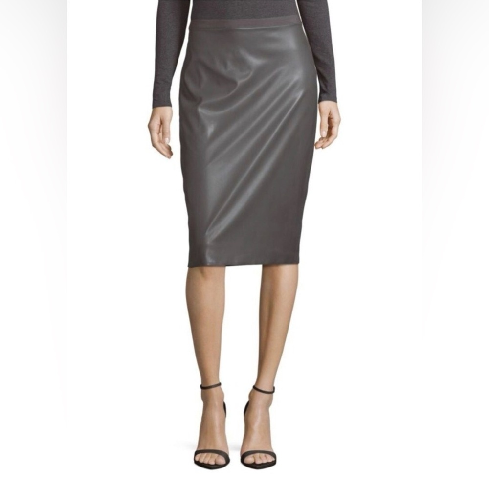 ✨ BCBGMAXAZRIA “Bess” Leather-Look Pencil Skirt